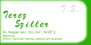 terez sziller business card